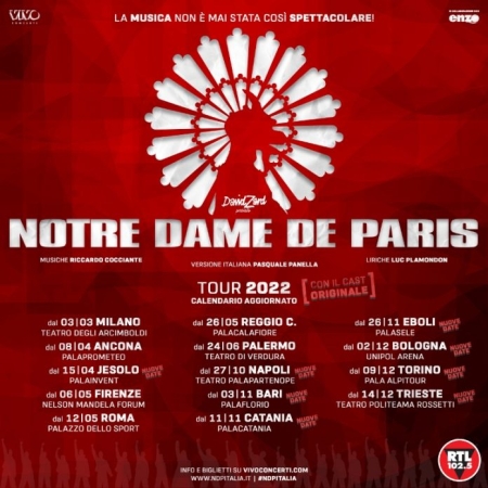 Notre Dame de Paris - 26 novembre 2022 Teatri & Eventi